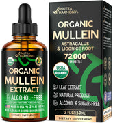 NUTRAHARMONY Mullein Drops bottle front showing product for breathing support