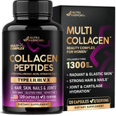 NUTRAHARMONY multi collagen peptides bottle shown for daily skin and joint support