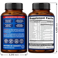 NutraHarmony multivitamin for men label closeup showcases bioavailable nutrients for daily wellness.