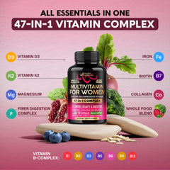 NUTRAHARMONY women's multivitamin hair and nails boost visual with glossy strands and strength.