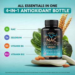 NUTRAHARMONY NAC serving illustration shows 1200 mg per serving