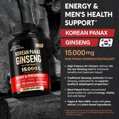 NUTRAHARMONY Panax Ginseng packaging box conveys authenticity and premium Korean extract.