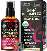 NutraHarmony B-Complex Spray bottle ready for daily energy support.