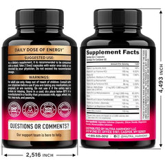 NutraHarmony B Complex capsules ready for daily intake, vegan formula