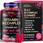 NUTRAHARMONY Vitamin B-Complex Gummies bottle provides easy daily energy support.