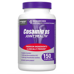 Nutramax Cosamin DS bottle shows 150 caplets for daily joint support
