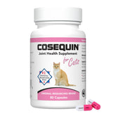 Nutramax Cosequin cat bottle front showing trusted joint health supplement for daily care.