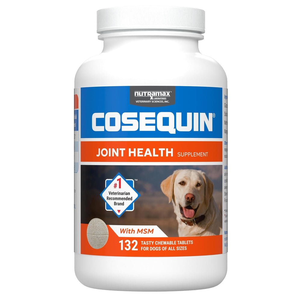 Nutramax Cosequin maximum-strength bottle image highlights daily mobility support.