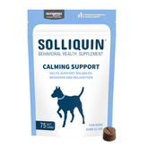 Nutramax Solliquin calming soft chews in a jar support relaxed dog behavior