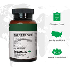 NutraMedix Magnesium Malate capsules closeup highlighting bioavailable magnesium for energy and sleep