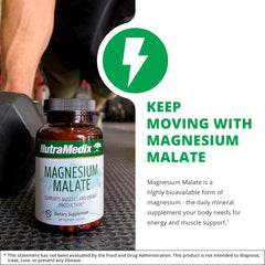 NutraMedix Magnesium Malate label showing vegan, non-GMO and gluten-free attributes