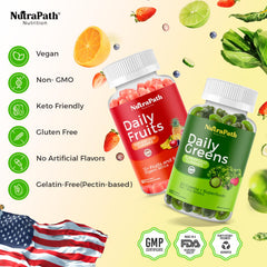 NutraPath gummies with mixed fruits and vegetables for a broad antioxidant boost.