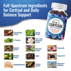 NutraPep Cortisol Gummies graphic highlights natural berry flavor.