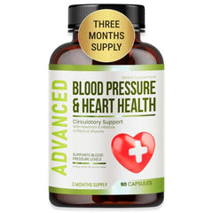 NutraPro Heart Health bottle close-up highlighting BP support formula