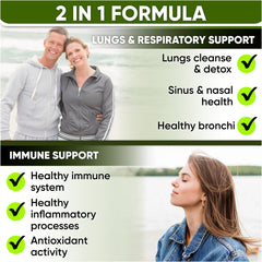NutraPro Lung Health capsule closeup highlights an easy-to-swallow daily dose.