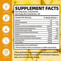 Nutravita Magnesium Glycinate Gummies close-up of mango pineapple flavor texture