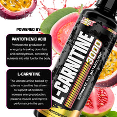 Nutrex Liquid Carnitine 3000 offers a smooth, refreshing passionfruit guava taste