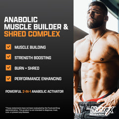 Nutrex Research Anabol Ripped bottle back with usage and benefits