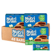 Nutri-Grain Apple Cinnamon bars in a three-box pack, ideal for quick breakfasts.