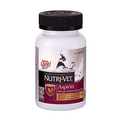 Nutri-Vet Aspirin chewables for large dogs pack front promotes easy feeding