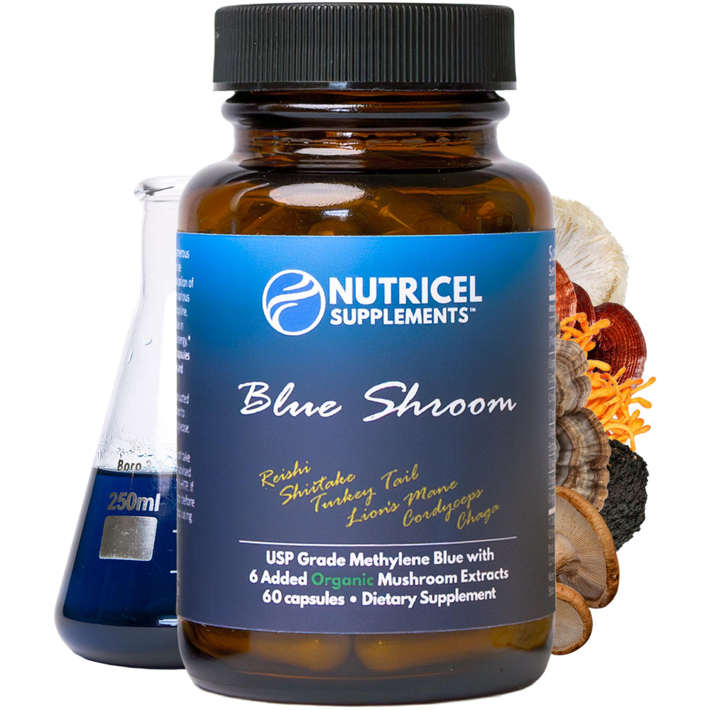 Nutricel Supplements bottle of methylene blue capsules for daily support
