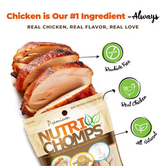 NutriChomps braids 6-inch chicken flavor close-up, appealing texture for chewing