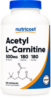 Nutricost ALCAR capsule 500mg close-up for daily energy support
