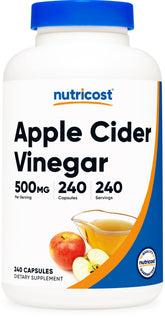 Nutricost Apple Cider Vinegar Capsules bottle for easy daily use.