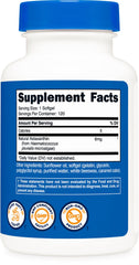 Nutricost Astaxanthin 6mg bottle in GMP facility setting.