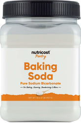 Nutricost Baking Soda bottle front showing pantry staple for baking and deodorizing