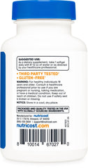Nutricost Biotin 5000mcg softgel closeup showing smooth coating