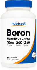 Nutricost Boron Capsules bottle for convenient daily supplementation.