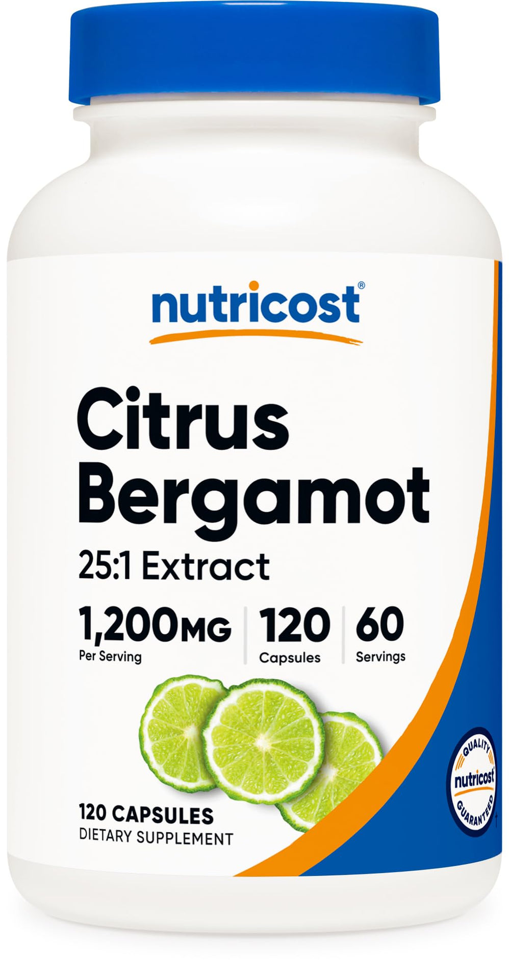 Nutricost Citrus Bergamot capsules bottle for daily wellness routine.
