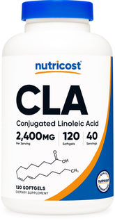 Nutricost CLA 2400mg bottle front view supporting daily wellness routine