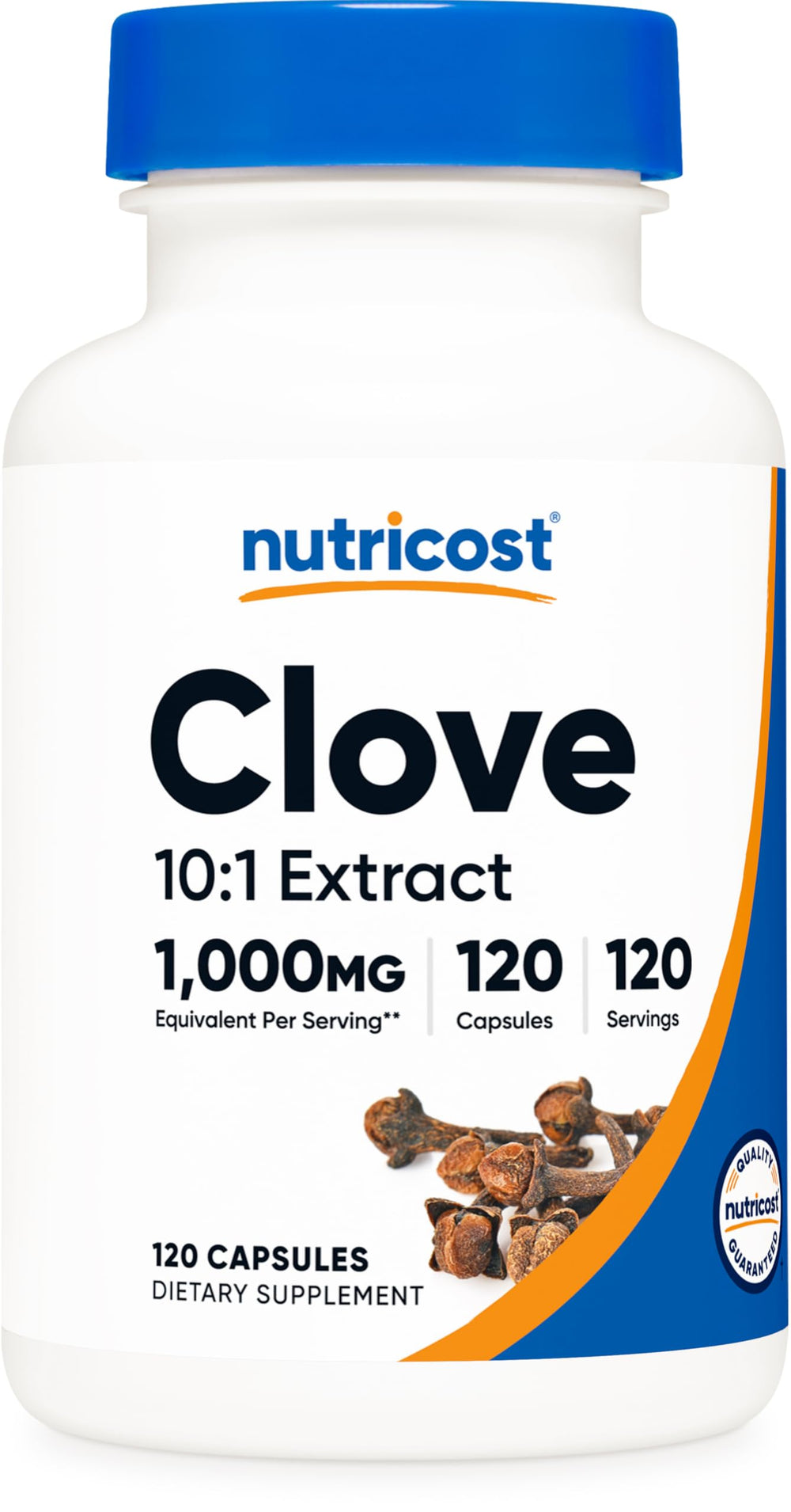 Nutricost Clove Extract bottle front for vegan daily wellness support