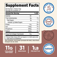 Nutricost Collagen Peptides scoop included for accurate daily serving.