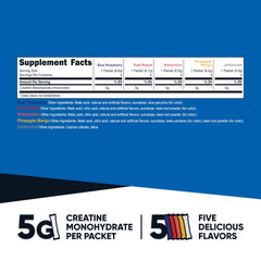 Nutricost Creatine stickpack fruit punch for convenient flavor during training
