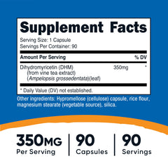 Nutricost DHM capsules close-up shows purity and quality assurance