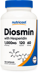 Nutricost Diosmin with Hesperidin bottle and capsules, vegan-friendly supplement