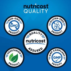 Nutricost EAA Powder Fruit Punch scoop shows convenient serving size for 8g EAAs