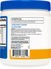 Nutricost EAA Powder Peach Mango canister highlights quality and ingredients