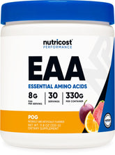 Nutricost EAA powder POG bottle front for post-workout use