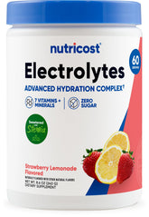 Nutricost Electrolytes Complex bottle front view for on-the-go hydration