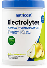 Nutricost Electrolytes Orchard Blast bottle front for refreshing hydration