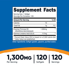 Nutricost Evening Primrose Oil softgels closeup for daily use and potency