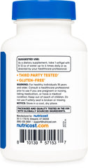 Nutricost gluten-free non-GMO garlic softgels packaging emphasizes quality