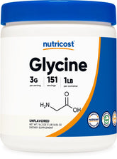 Nutricost Glycine powder bottle ready for daily use with premium packaging.