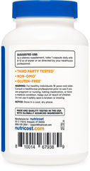 Nutricost GMP and FDA seal on bottle for quality assurance.
