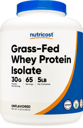 Nutricost Grass-Fed Whey Isolate front packaging highlighting high-quality protein for shakes