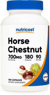 Nutricost Horse Chestnut Extract Capsules bottle shown for daily wellness support.